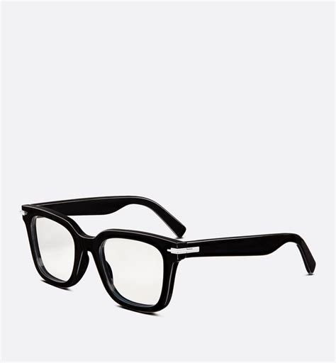 DiorBlackSuit S10I Black Square Glasses with Blue Light Filter